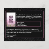 Roze & Zwart Auteur Boek Lancering Handtekening Ui Flyer (Achterkant)