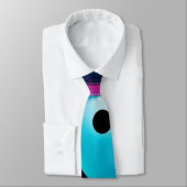 Roze Zwart Blauw Geometrisch Stropdas (Gebonden)