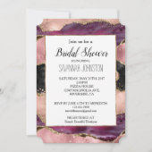 Roze Zwart Bourgogne Goud Vrijgezellenfeest Kaart (Voorkant)