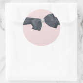 Roze Zwart Bow Elegante Sticker (Tas)