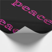 roze zwart cadeaupapier (Hoek)