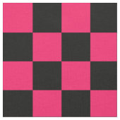 Roze Zwart Checker Patroon Textiel Stof (Close Up)
