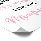 Roze Zwart Confetti Advies voor mama om teken te z Poster (Hoek)