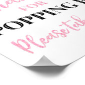 Roze Zwart Confetti Bedankt Popping door teken Poster (Hoek)