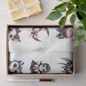 Roze Zwart Coquette Halloween Afbeeldingen Arts Cr Tissuepapier (Geschenk)