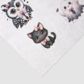 Roze Zwart Coquette Halloween Afbeeldingen Arts Cr Tissuepapier (Detail)
