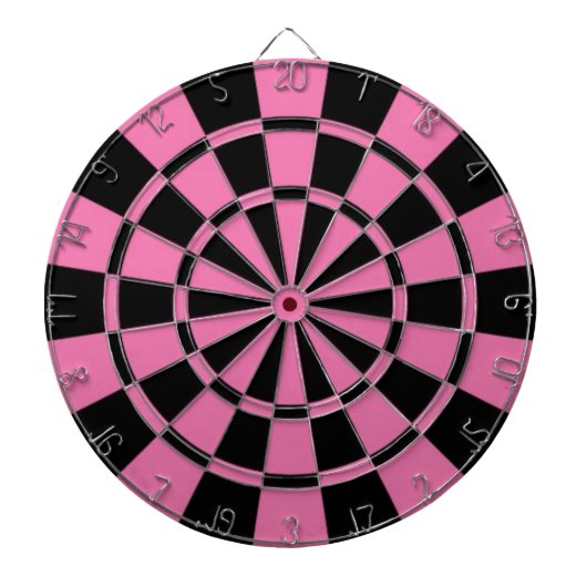 Roze zwart dartbord (Voorkant)