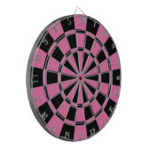 Roze zwart dartbord (Voorkant Links)