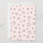 Roze Zwart Eenvoudige Kippen Party Uitnodiging (Achterkant)