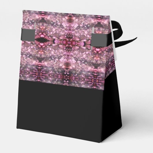 Roze zwart en Bourgogne Bedankdoosjes (Achterkant)