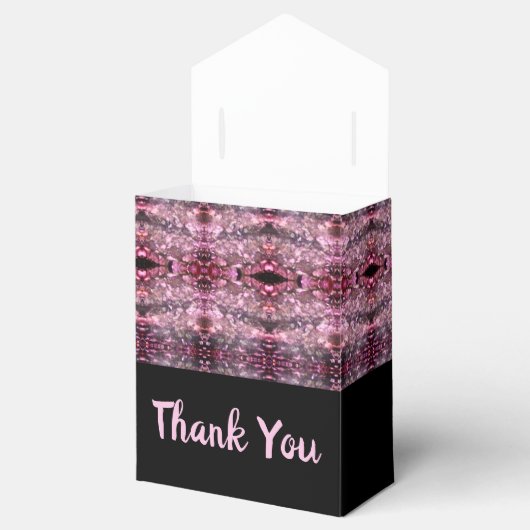 Roze zwart en Bourgogne Bedankdoosjes (Geopend)