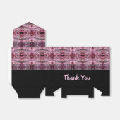 Roze zwart en Bourgogne Bedankdoosjes (Uitgevouwen)