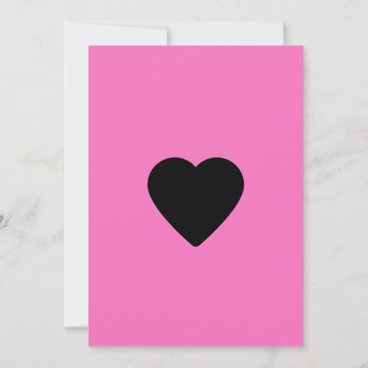 Roze zwart en crème kleurrijke Quinceañera Kaart (Achterkant)