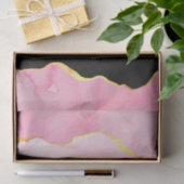 Roze, zwart en goudgeit tissuepapier (Geschenk)