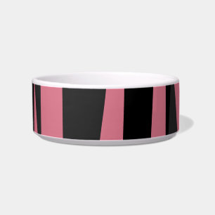Roze zwart en grijs Abstract Voerbakje