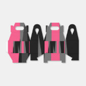 Roze zwart en grijs bedankdoosjes (Uitgevouwen)