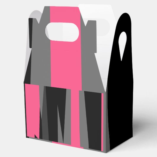 Roze zwart en grijs bedankdoosjes (Geopend)