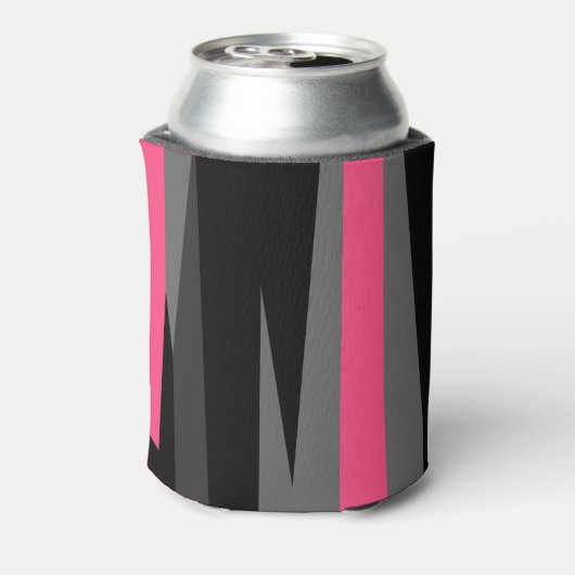 Roze zwart en grijs blikjeskoeler (Blikje Achterkant)