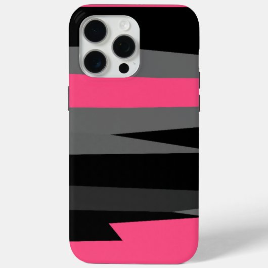 Roze Zwart en Grijs Case-Mate iPhone Case (Achterkant)