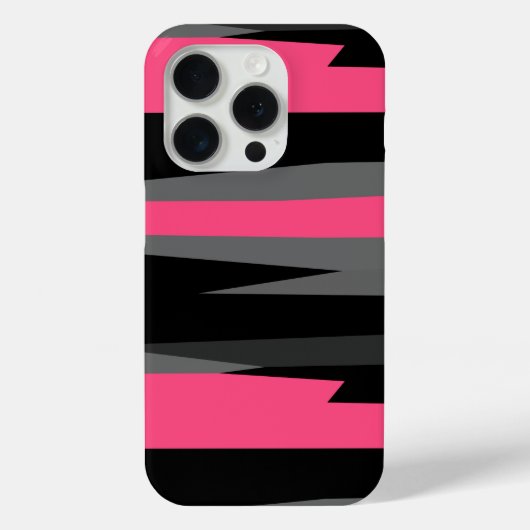 Roze zwart en grijs Case-Mate iPhone case (Achterkant)
