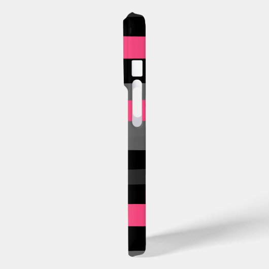 Roze zwart en grijs Case-Mate iPhone case (Achterkant / Links)