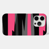Roze zwart en grijs Case-Mate iPhone case (Achterkant (horizontaal))