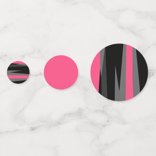 Roze zwart en grijs confetti (Voorkanten)