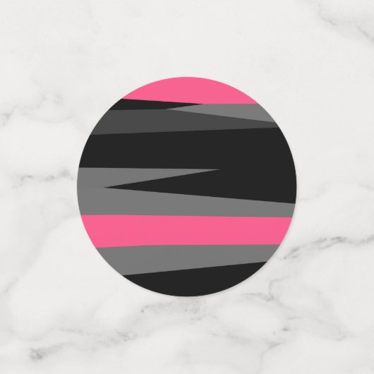 Roze zwart en grijs confetti (Kleine voorkant)