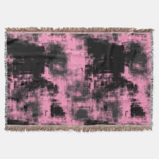 Roze zwart en grijs deken (Voorkant)