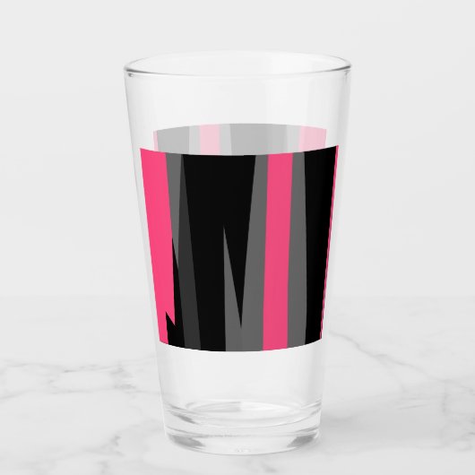 Roze zwart en grijs glas (Voorkant)