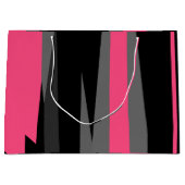 Roze zwart en grijs groot cadeauzakje (Voorkant)