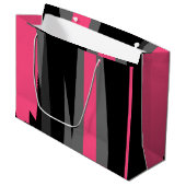 Roze zwart en grijs groot cadeauzakje (Voorkant Gekanteld)