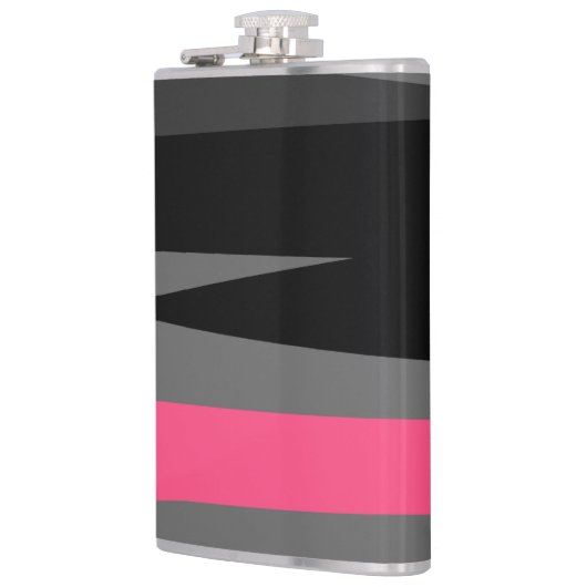 Roze zwart en grijs heupfles (Links)