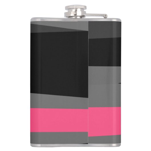 Roze zwart en grijs heupfles (Achterkant)