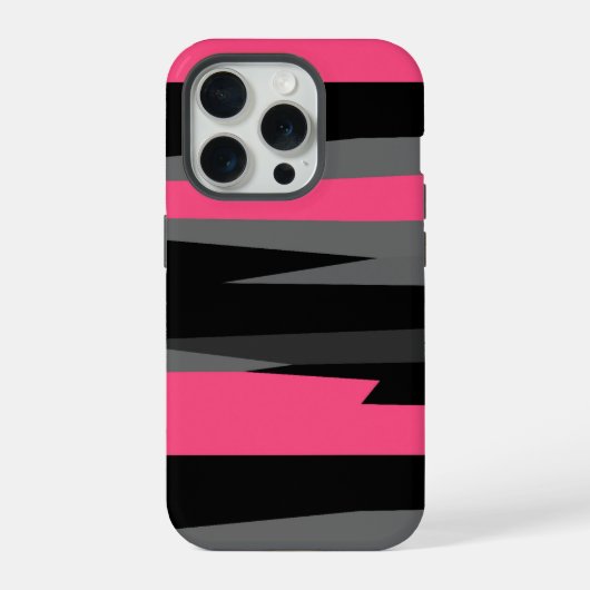 Roze zwart en grijs iPhone hoesje (Achterkant)