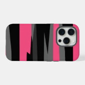 Roze zwart en grijs iPhone hoesje (Achterkant horizontaal)
