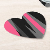 Roze zwart en grijs kartonnen onderzetters (Gekanteld)