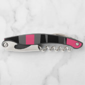 Roze zwart en grijs kurkentrekker (Voorkant)