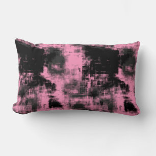 Roze zwart en grijs kussen