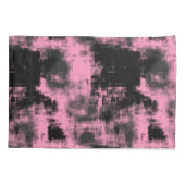 Roze zwart en grijs kussensloop (Achterkant)