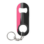 Roze zwart en grijs mini flessenopener (Voorkant)