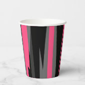 Roze zwart en grijs papieren bekers (Achterkant)