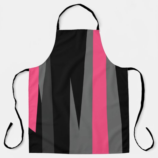 Roze zwart en grijs schort (Voorkant)