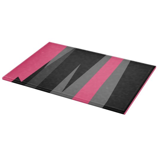 Roze zwart en grijs snijplank (Hoek)