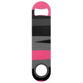 Roze zwart en grijs speed flessenopener (Achterkant)