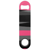 Roze zwart en grijs speed flessenopener (Voorkant)