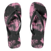 Roze zwart en grijs teenslippers (Voetbed)