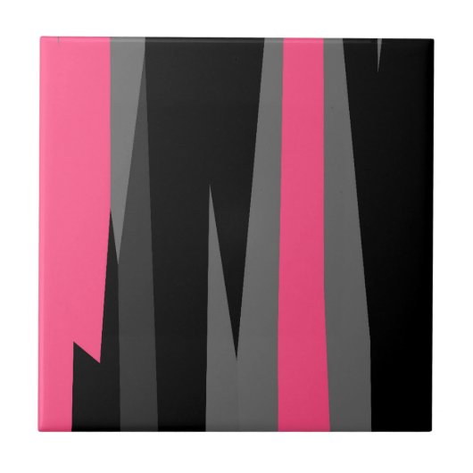 Roze zwart en grijs tegeltje (Voorkant)