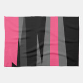 Roze Zwart en Grijs Theedoek (Horizontaal)