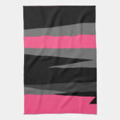 Roze Zwart en Grijs Theedoek (Verticaal)